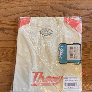 Thor Cream and Red Motocross Jersey